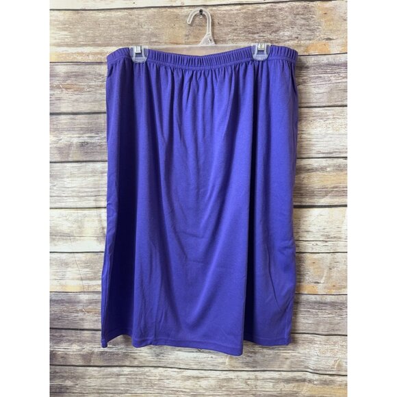 Fashion Formulas 3 Piece Outfit Jacket Shirt Skirt Set 2X Blue Purple Gold Studs - Picture 9 of 10